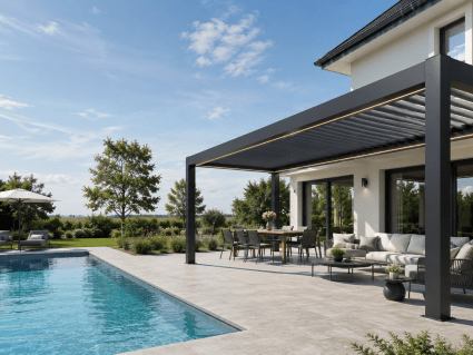 AirCube Plus Lamellendach-Pergola mit mehr Planungsfreiheit für Terrasse und Garten
